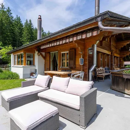 Hot Tub With Bbq Netx To Gondola Nature And Near Spiez Ferienhaus *